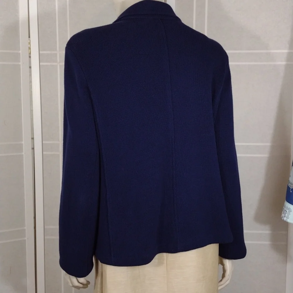 Ralph Lauren knit cotton double-breasted jacket L - Picture 3 of 5